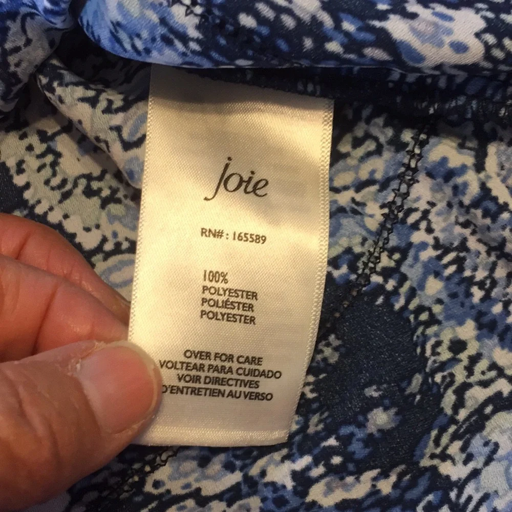Joie  Blue Parisian Paisley Peasant Top Size XX-Large NWT